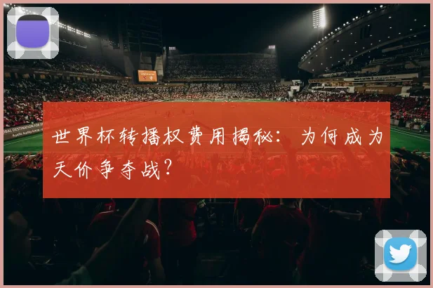 世界杯转播权费用揭秘:为何成为天价争夺战?